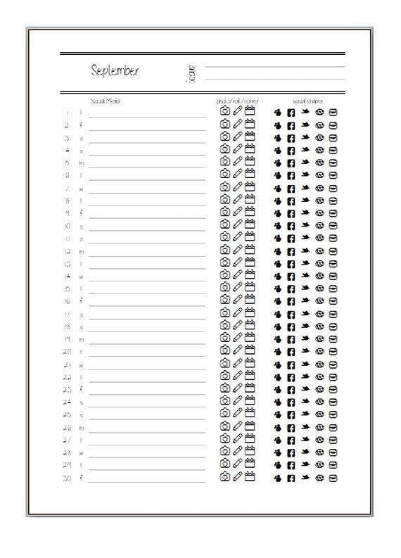 A5 Social Media Inserts monthly