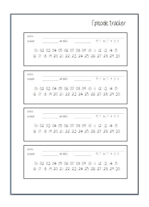 Episodes tracker