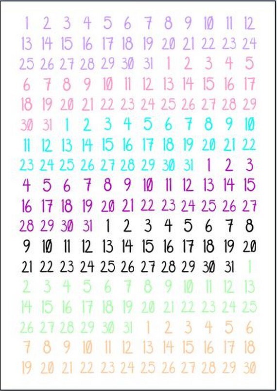 216 plannerstickers "dates"