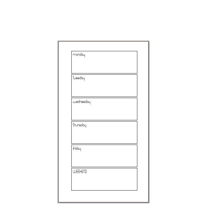 Personal weekly notepad/inserts