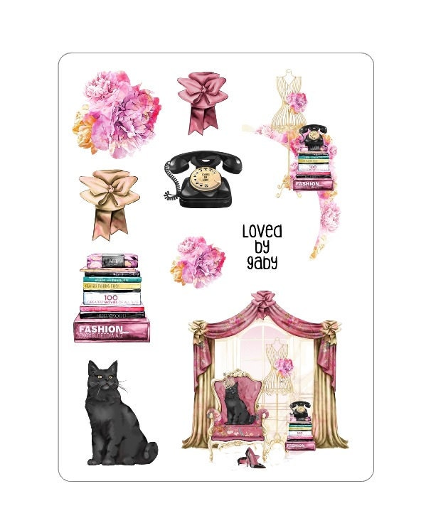LovedbyGaby stickers "black cat 1"