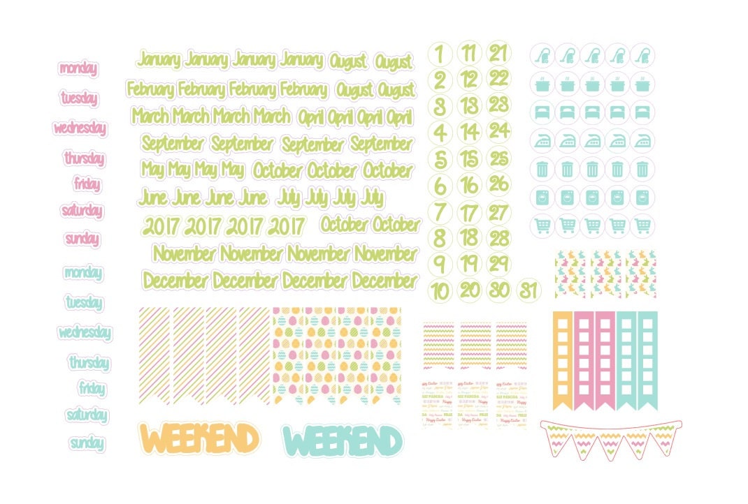A5 deco date stickers for the classic inserts 3