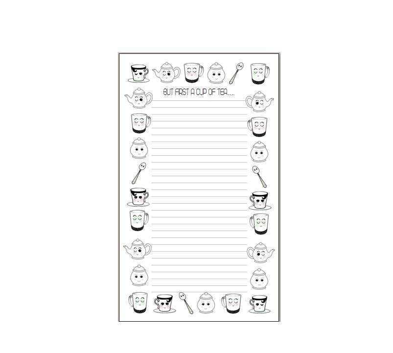Notepads "A cup of Tea"