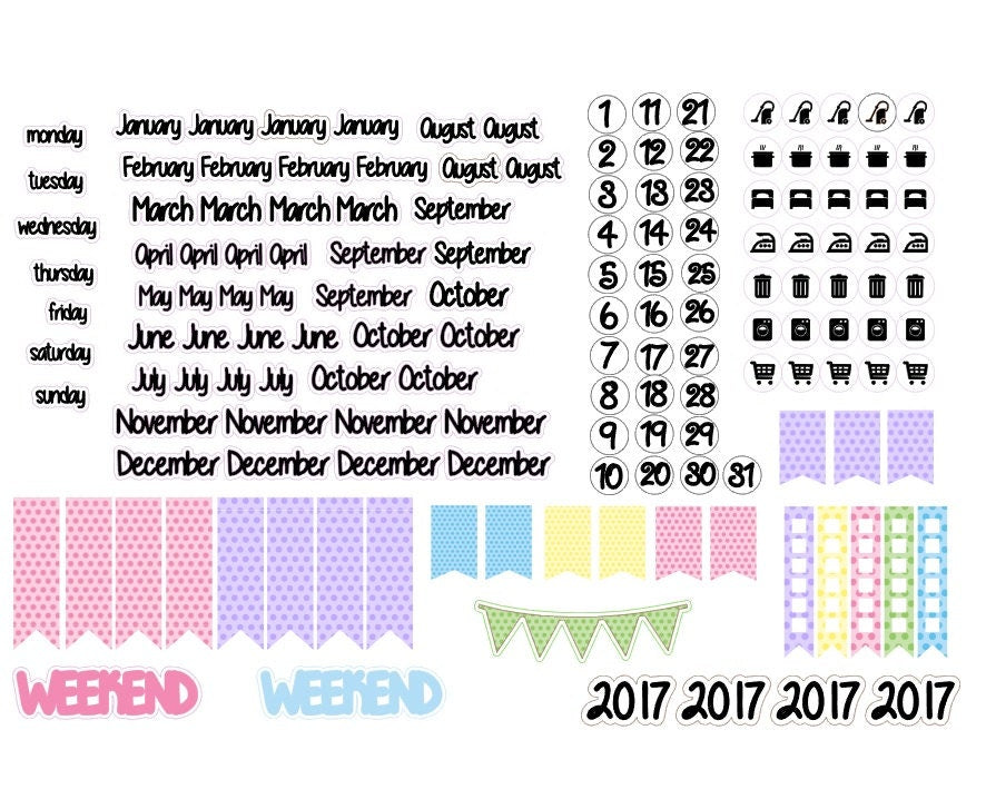 A5 deco date stickers for the classic inserts 3