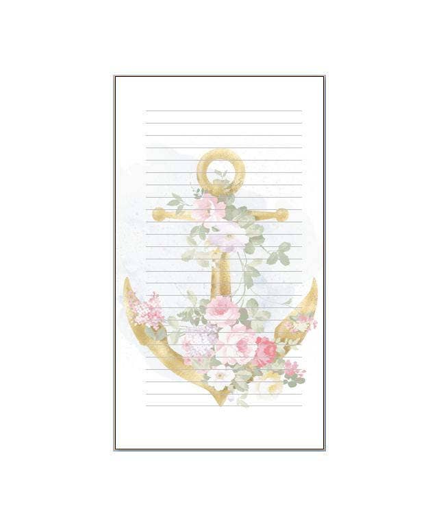 Personal notepads Spring, Unicorn, Macarons, Tahiti and Anchor