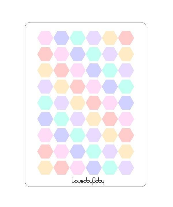 LovedbyGaby stickers "hexagon"