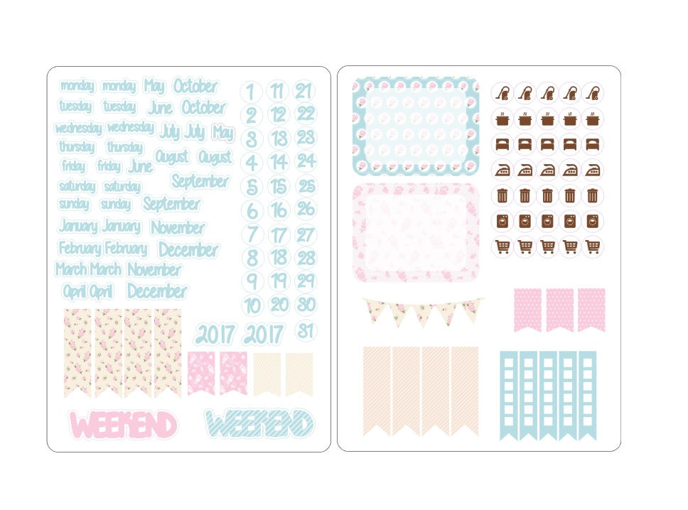 A5 deco date stickers for the classic inserts 1