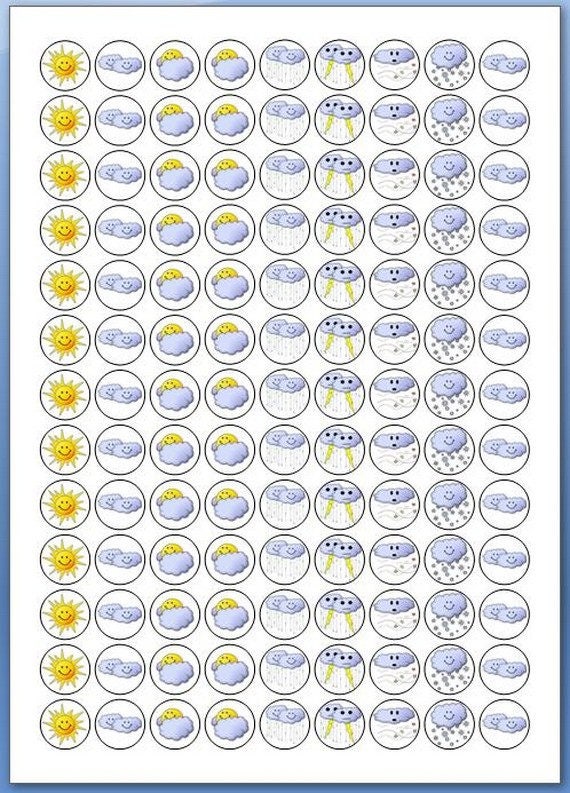 117 planners stickers "weather"
