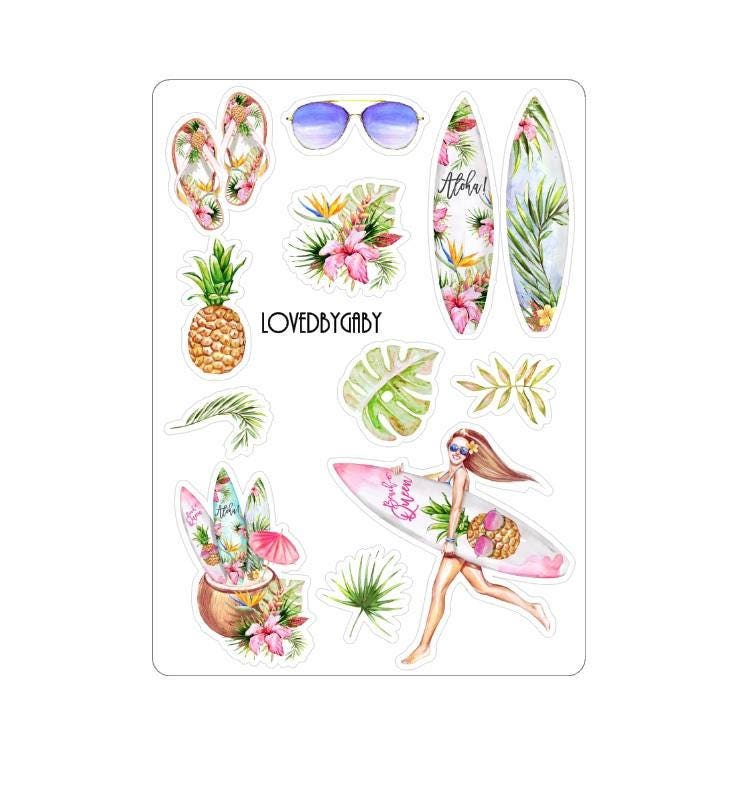 LovedbyGaby stickers "Surfing Aloha"