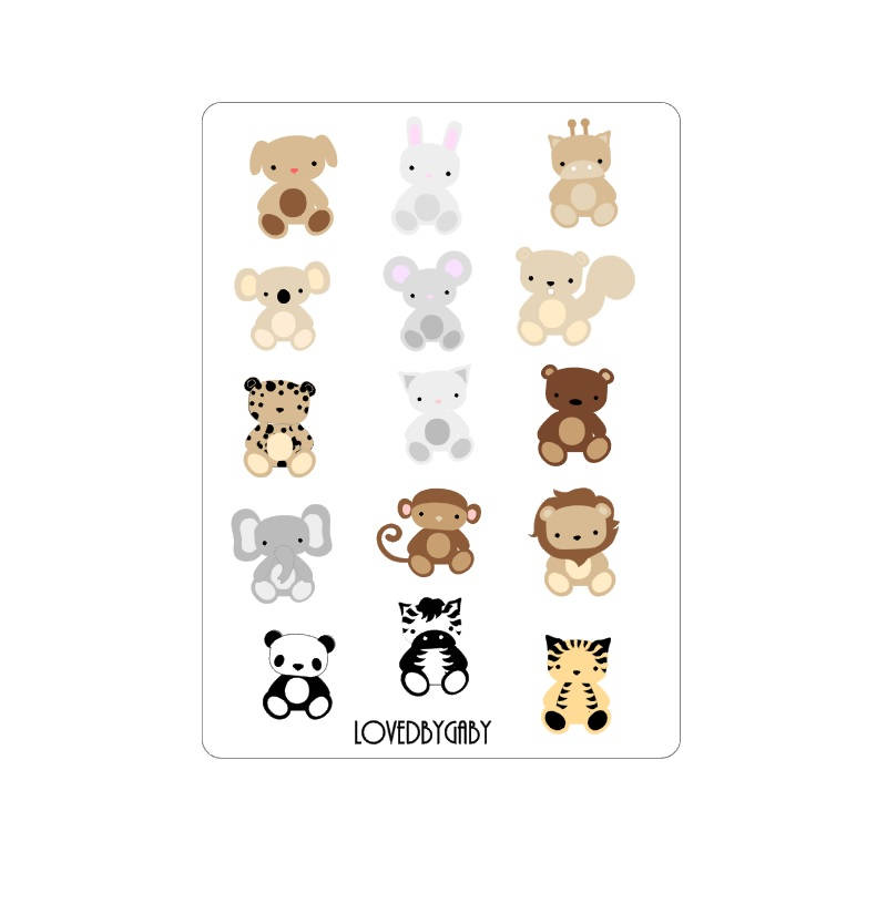 LovedbyGaby stickers "animals in the wild"