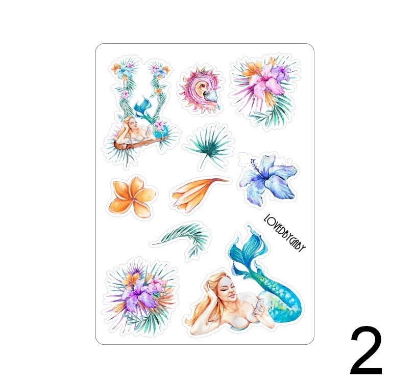 LovedbyGaby stickers "Tropical Mermaids"