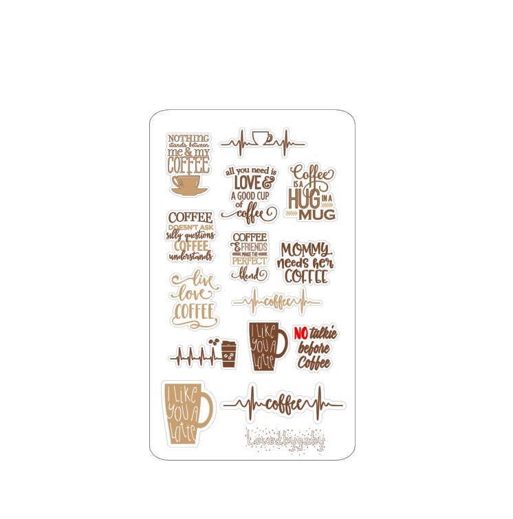 LovedbyGaby stickers "coffee quotes"