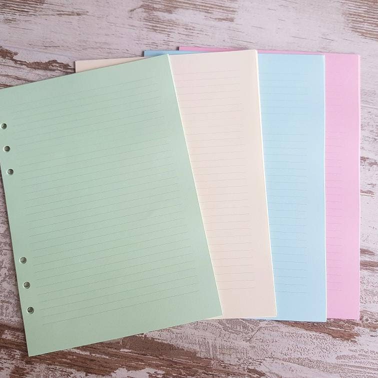 Pastel ruled paper