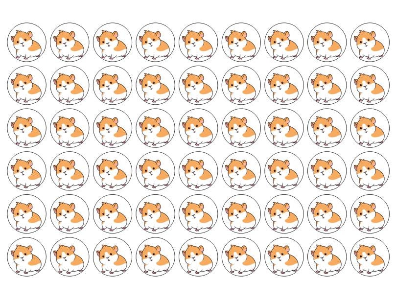 117 Hamster, Barbeque stickers, Guinea Pigs, Paws, cat bath
