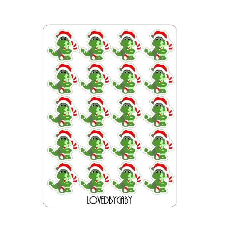 LovedbyGaby dino christmas stickers