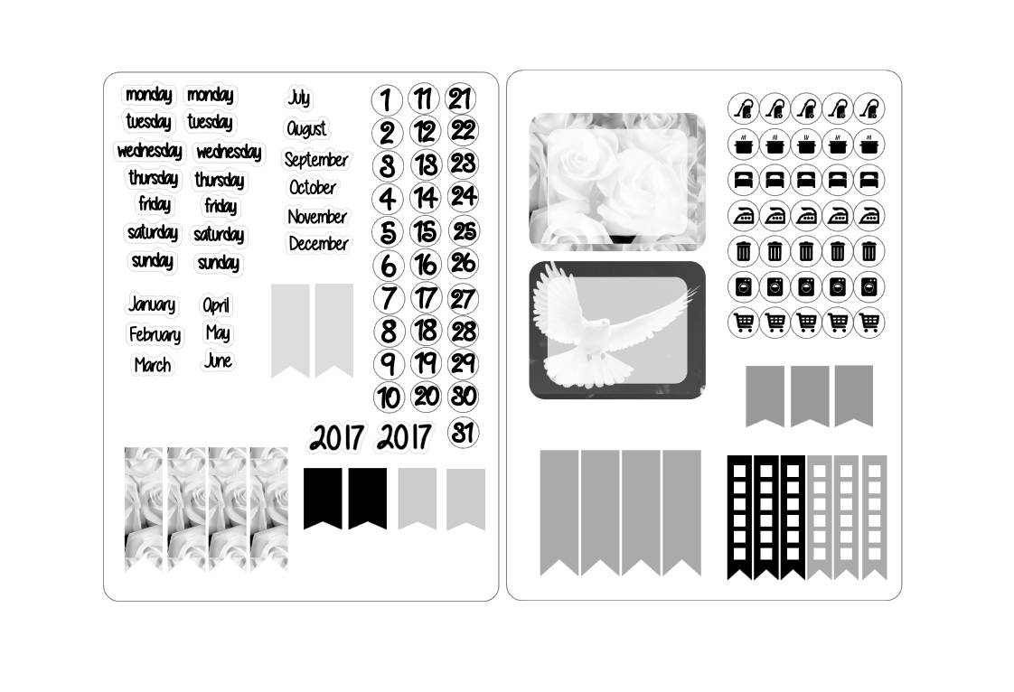 A5 deco stickers "Funeral or Memoriam day"