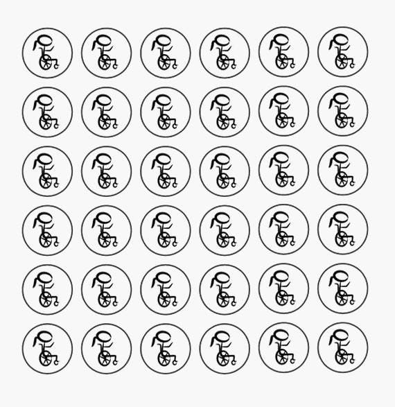 216 planner stickers "wheelchairs"