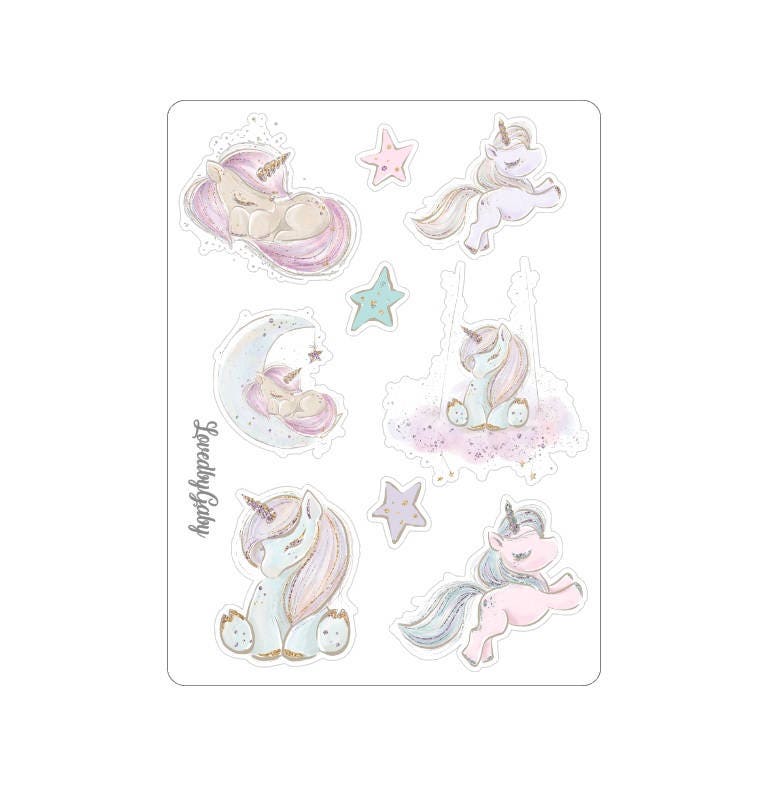 LovedbyGaby stickers "unicornbabies"