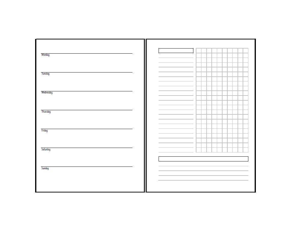 TN B6 notebook "week at 1 page+"