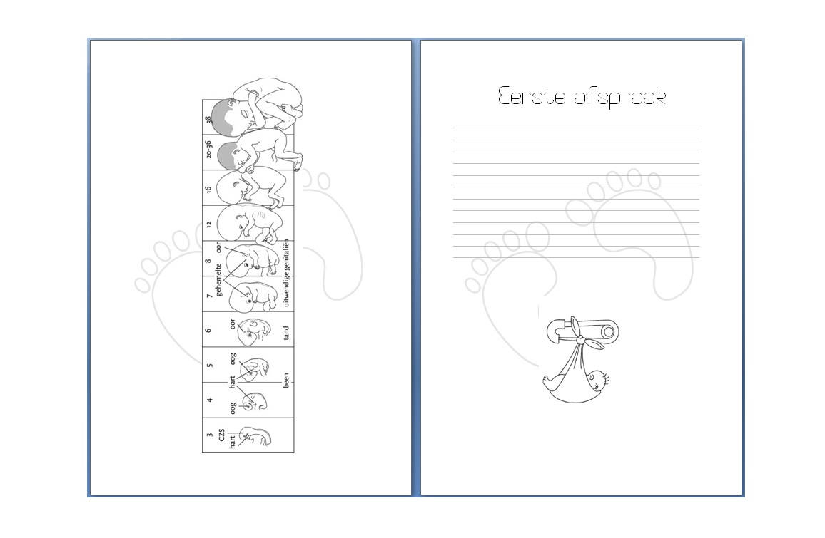 A5 baby 9 mnd inserts