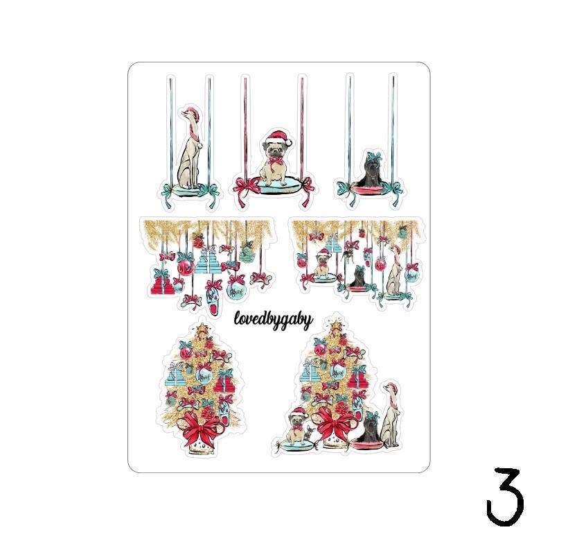 LovedbyGaby stickers "dogs christmas"