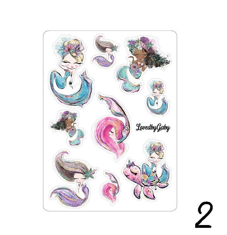 LovedbyGaby stickers baby mermaids