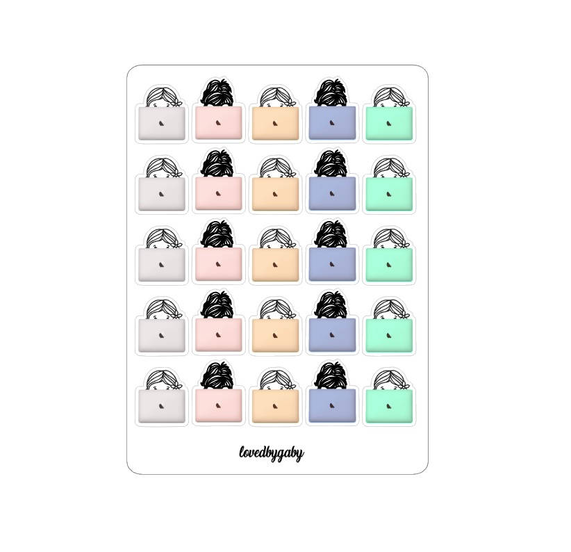 LovedbyGaby stickers "laptopgirl"