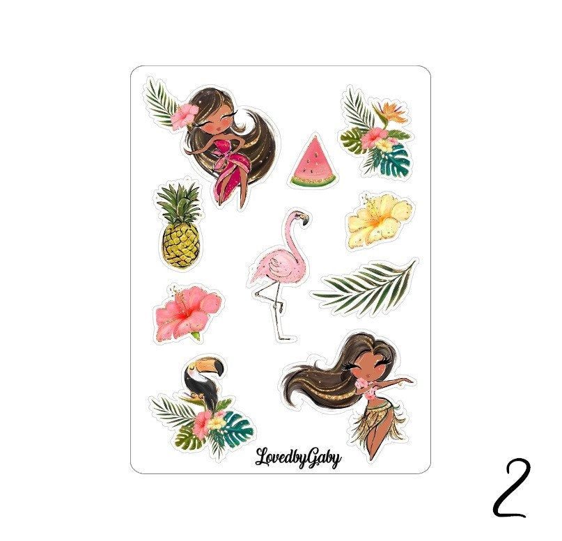 Lovedbygaby stickers "tropical Hawai"