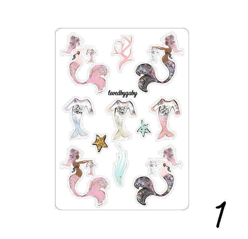 LovedbyGaby stickers "Mommy Mermaids"