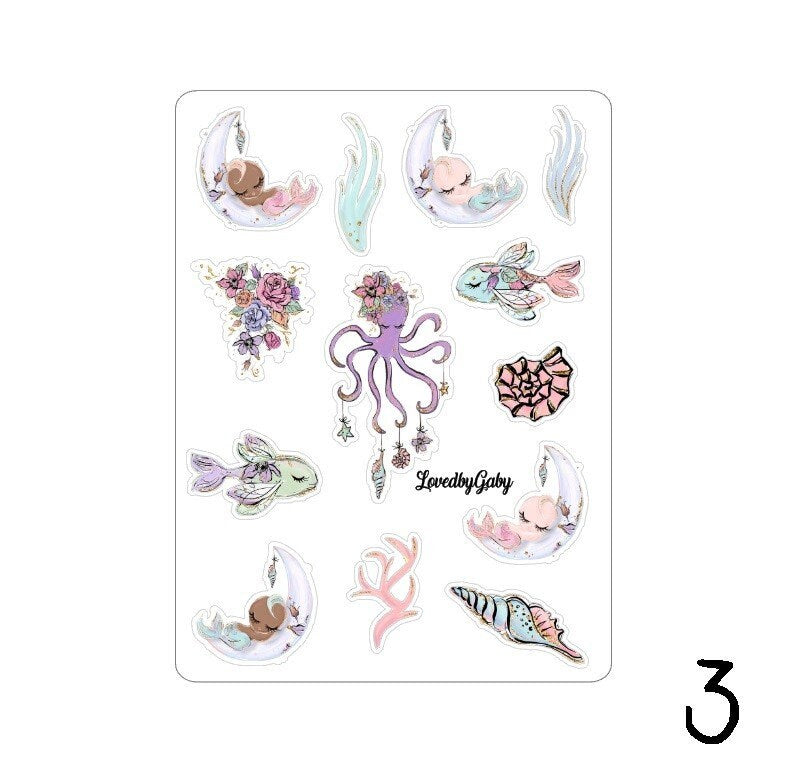 LovedbyGaby stickers "Mommy Mermaids"