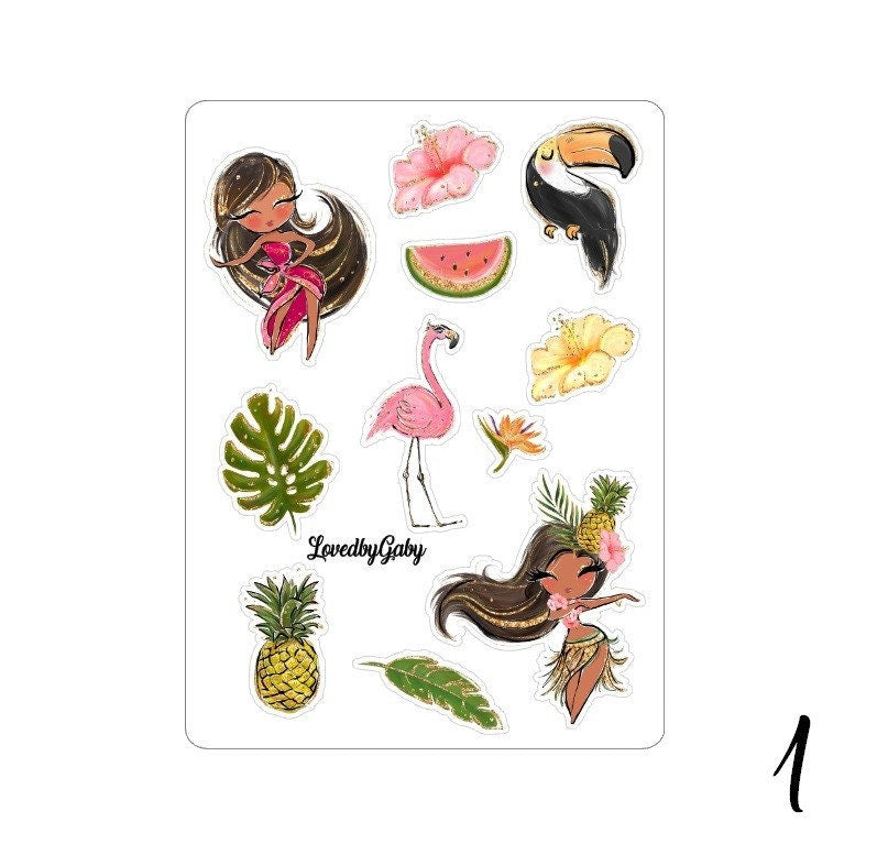 Lovedbygaby stickers "tropical Hawai"