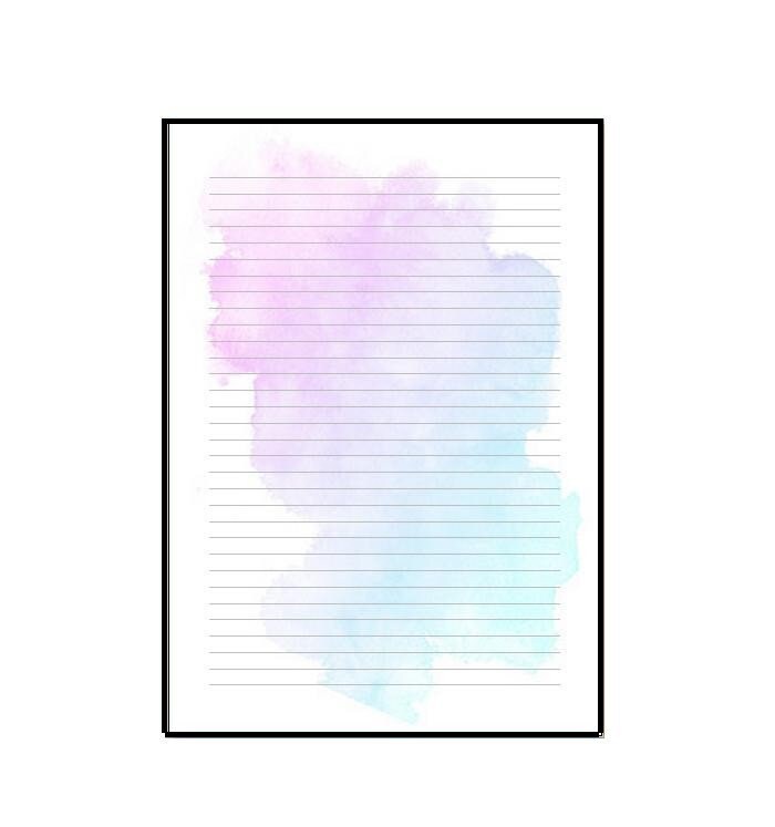 A5 ruled inserts "watercolor"