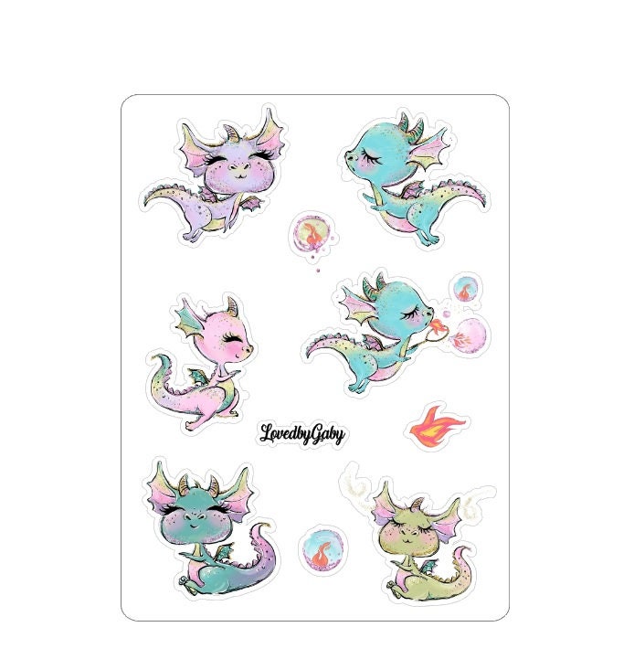 LovedbyGaby stickers "Dragons"
