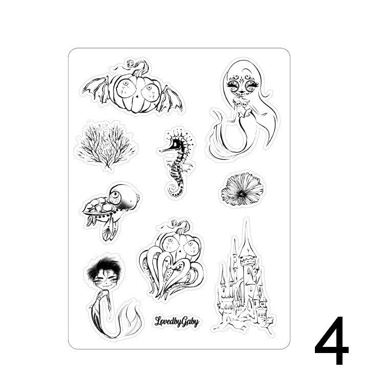 LovedbyGaby stickers "Halloween mermaids"