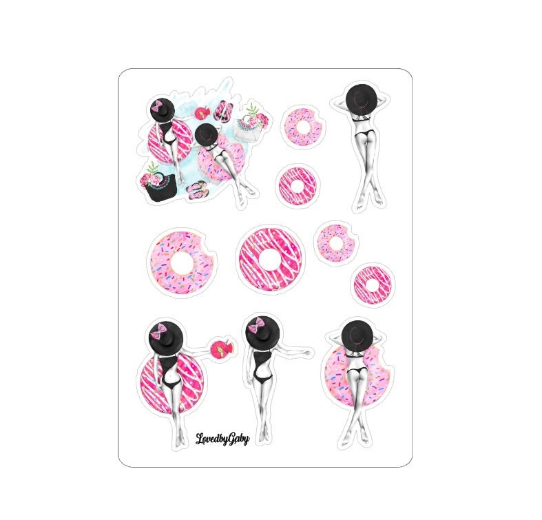 LovedbyGaby stickers "summer donuts"