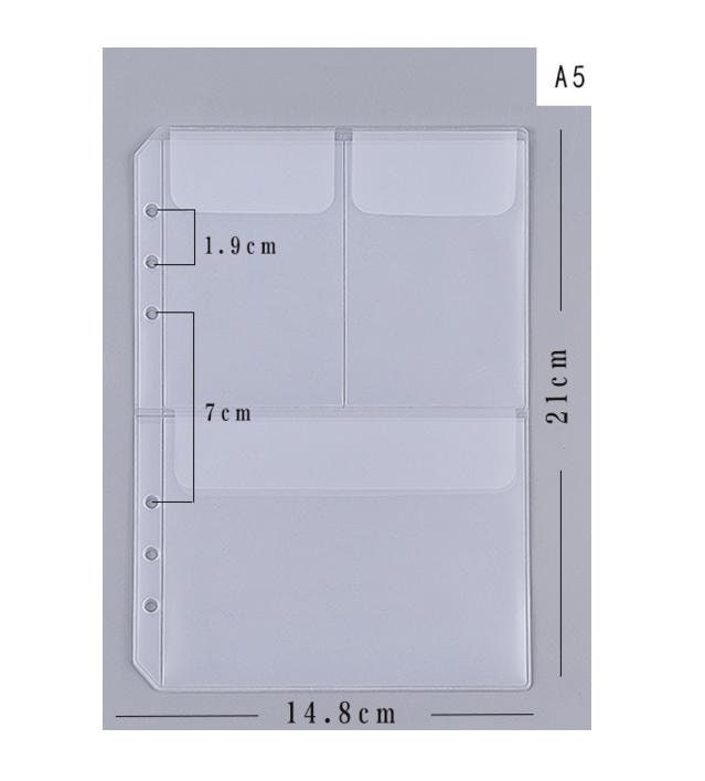 A5 and Personal storage pockets for ringbound planners