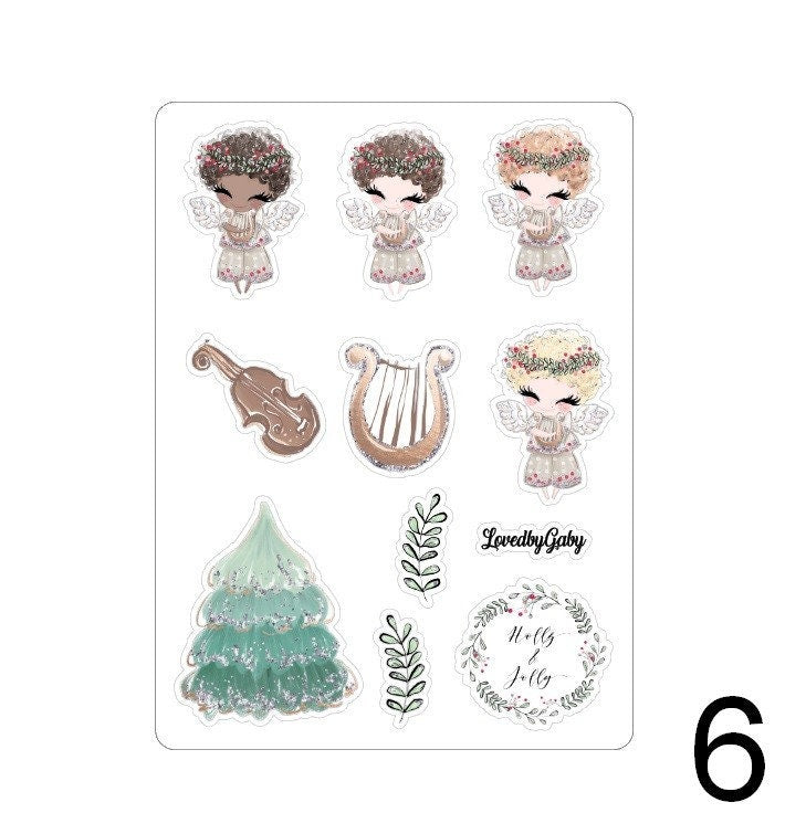LovedbyGaby stickers "jolly christmas angels"