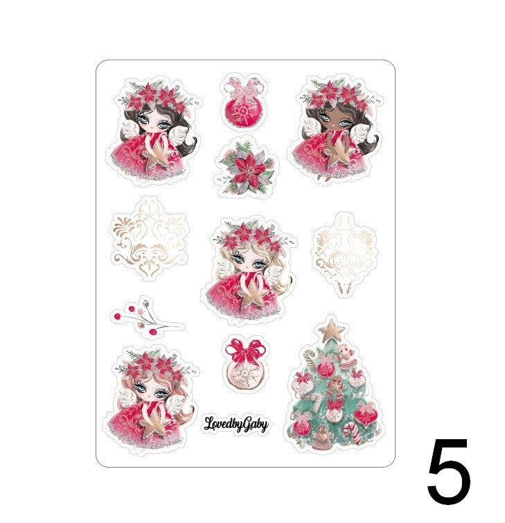 LovedbyGaby stickers "jolly christmas angels"