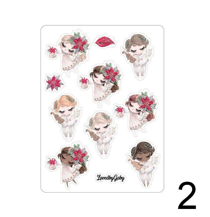 LovedbyGaby stickers "jolly christmas angels"