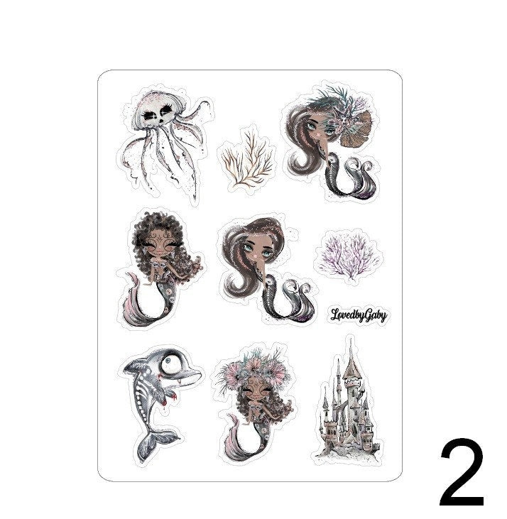 LovedbyGaby stickers "Halloween mermaids"