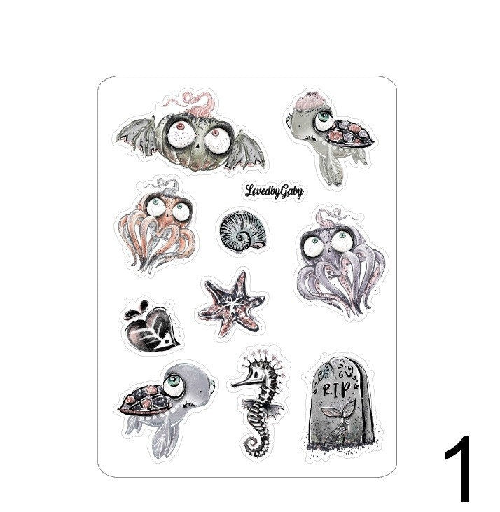 LovedbyGaby stickers "Halloween mermaids"