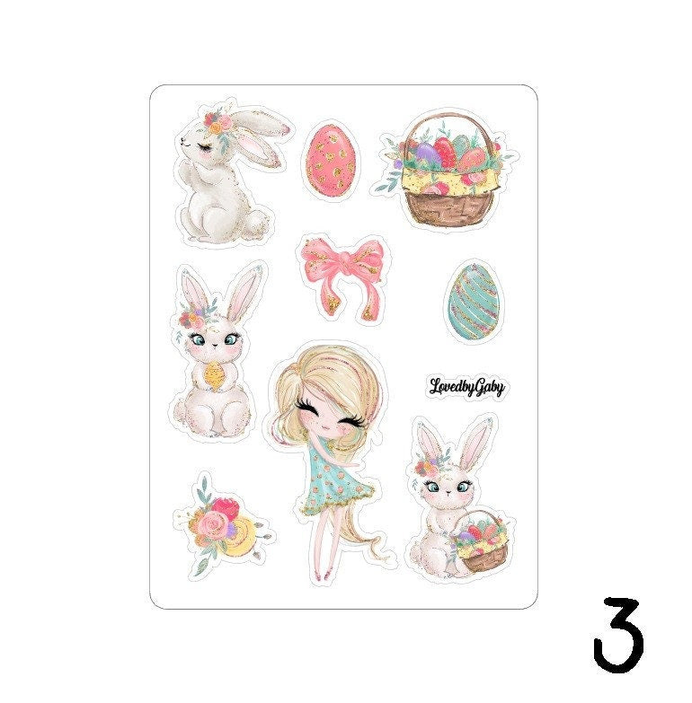 LovedbyGaby stickers "Easter bunnies"