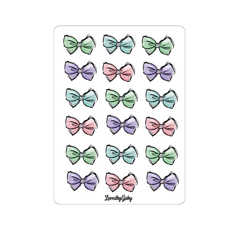 LovedbyGaby stickers "Pastel Bows"