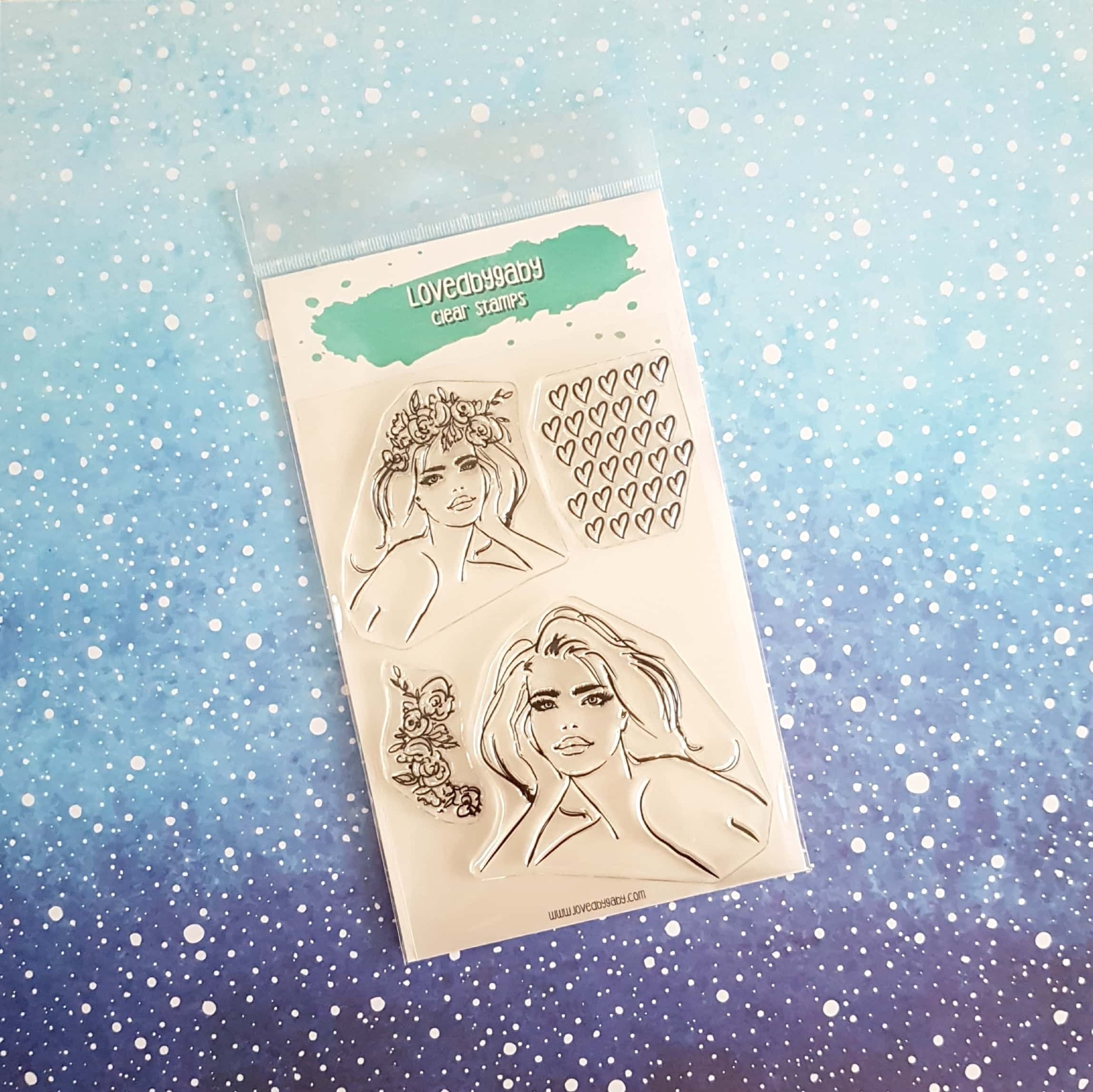 LovedbyGaby clear stamps "Awakenings girl"