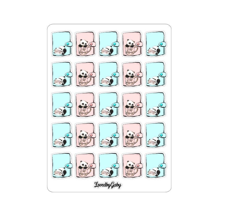 LovedbyGaby stickers "Panda plan"
