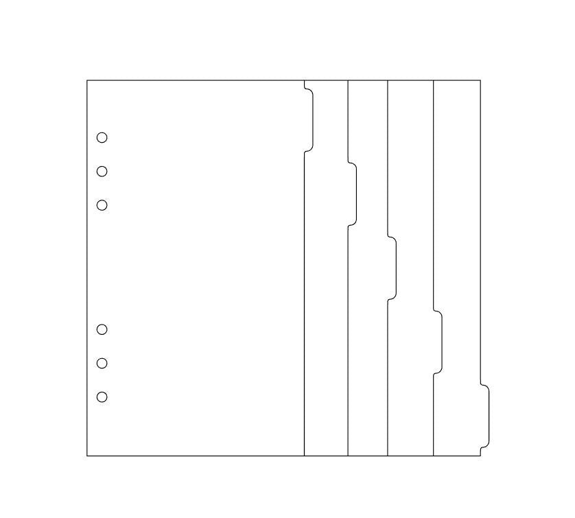 A5, B6 and A5 SLIM LovedbyGaby dividers