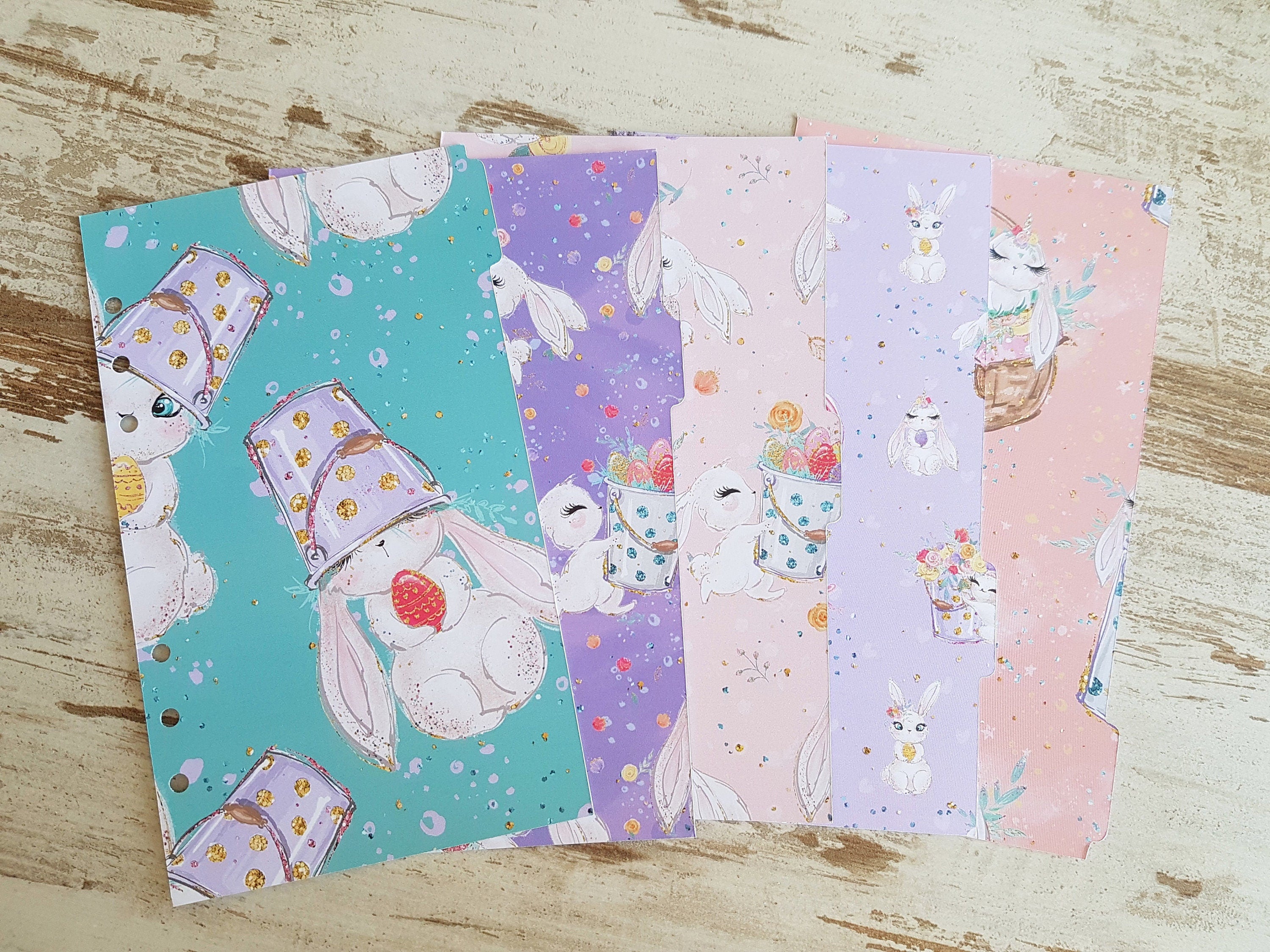 A5/A5 slim LovedbyGaby dividers "easter bunnies"