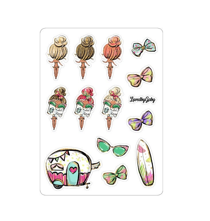 LovedbyGaby stickers "Summerday"