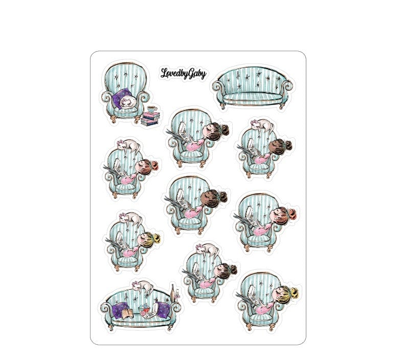 LovedbyGaby stickers "stay at home"