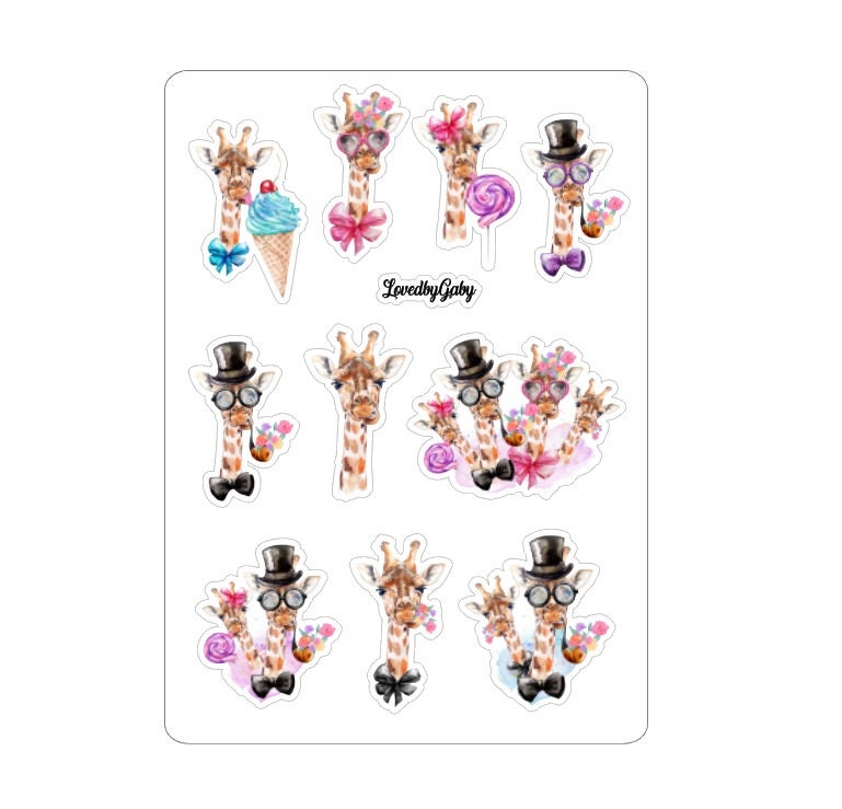 LovedbyGaby stickers "funny giraffe"